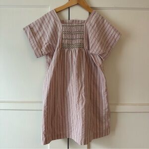 Zara striped smocked dress - size 8